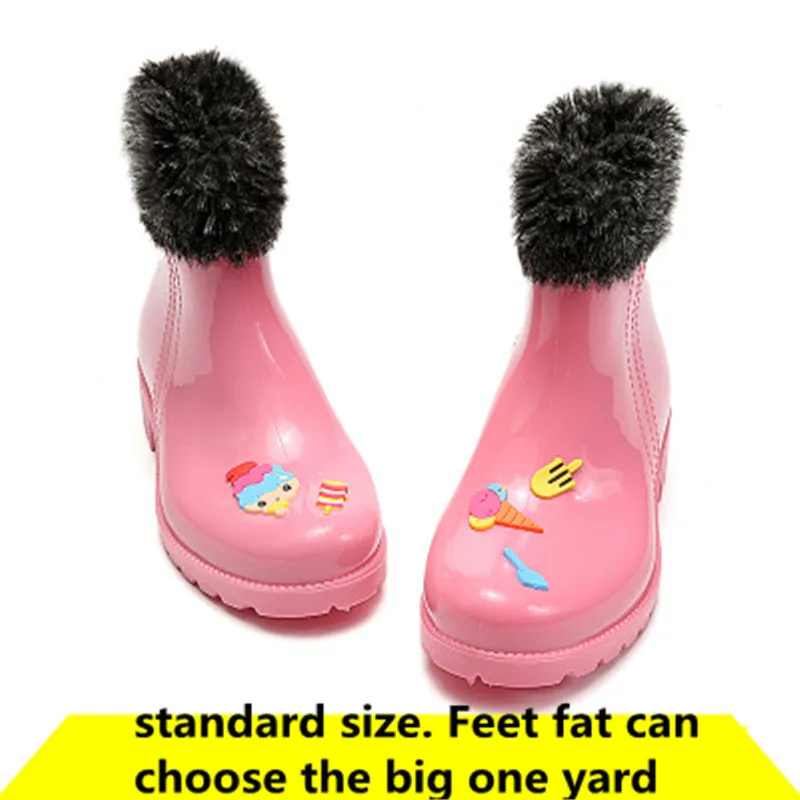 2019 Women Cute Ankle Rain Boots Non-Slip Waterproof Water Shoes Woman boots Slip-on Cartoon Rainboots | Обувь
