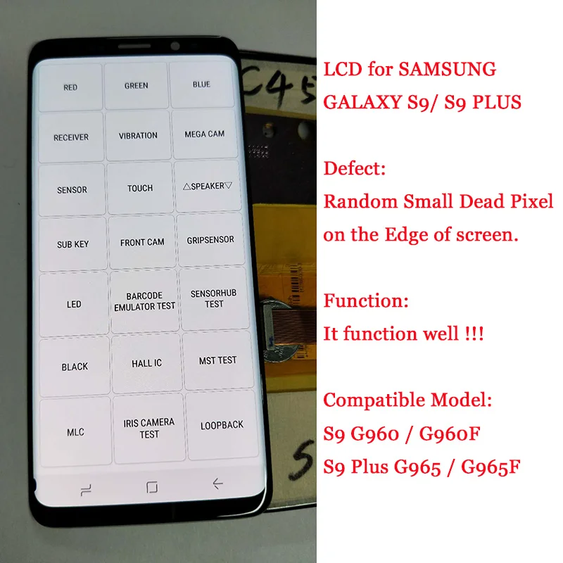 Super AMOLED для Samsung Galaxy S9 G960 G960F Plus G965 G965F ЖК дисплей + дигитайзер сенсорного экрана с