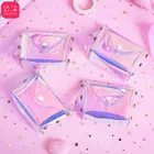 Чистая красная желе карманная Ins девушка сердце Прозрачный лазерный карман Корейская версия квадратная линия данных сумка Девушка Карандаш сумка милый Kawaii