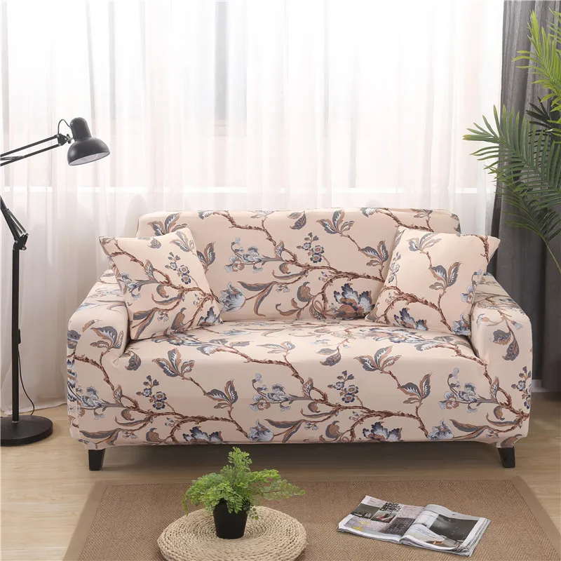 

Pastoral Floral Sofa Slipcovers Tight Wrap All-inclusive Slip-resistant Elastic Cubre Sofa Towel Corner Sofa Cover Couch Cover