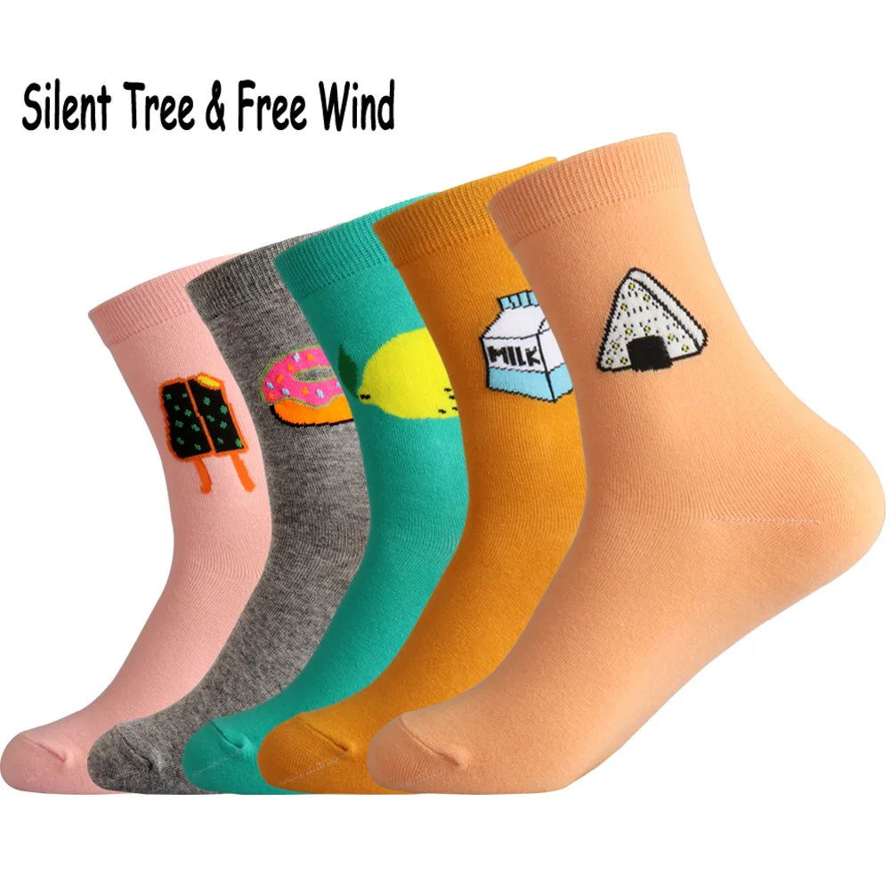 Носки женские хлопковые в Корейском стиле милые Мультяшные короткие носки с