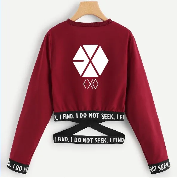 Kpop Exo унисекс белая толстовка Корейская уличная одежда Харадзюку пуловер с