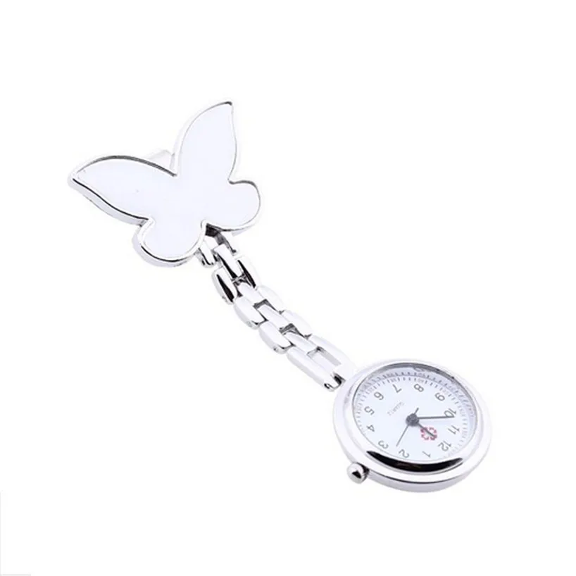 

Hot SellingFashion Butterfly Nurse Clip-on Fob Brooch Pendant Hanging Pocket Watch GIFT relogio masculino Uhren relojes NOV25