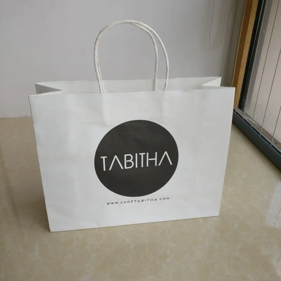 1000 шт./лот переработанные оптовые дешевые коричневые бумажные пакеты с ручками