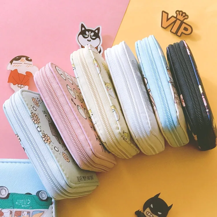 Маленький короткий милый мультяшный кошелек на молнии Кот голый медведь розовый леопард маленькая свежая девушка студентка pu мультфильм портмоне