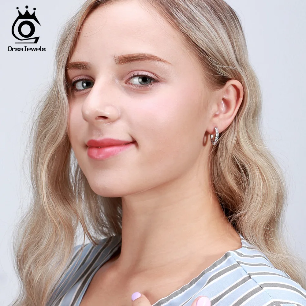 ORSA JEWELS кольцо Аутентичные 925 стерлингового серебра серьги кольца для женщин AAA