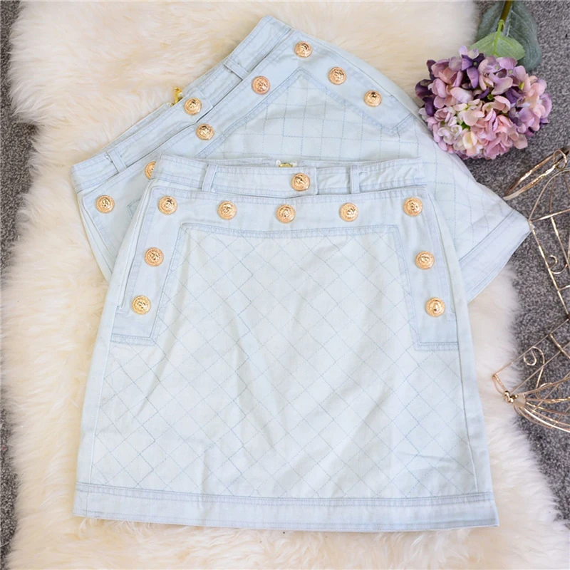 Новая модная подиумная дизайнерская юбка 2020 женская джинсовая мини с
