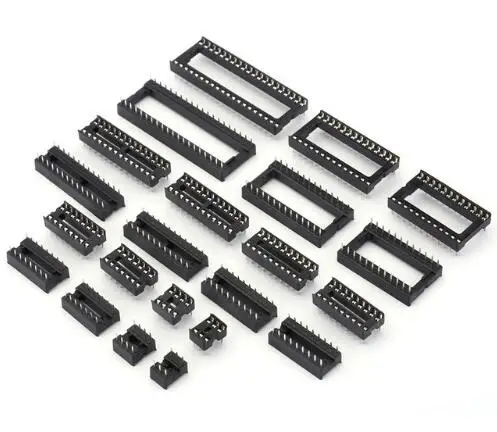 Квадратные отверстия IC розетки 6/8/14/16/18/20/24/28/32/40 Pin DIP адаптер шаг 2 54 мм