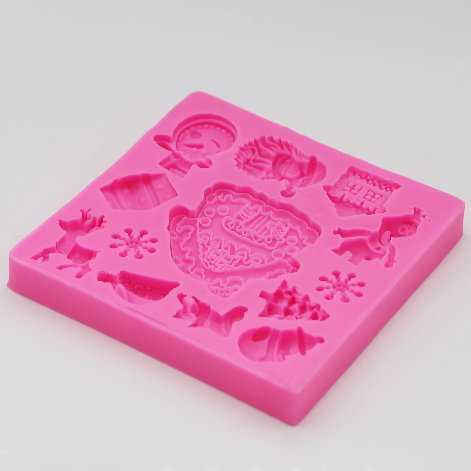 Рождественская 3D силиконовая форма для торта конфет шоколадных инструменты