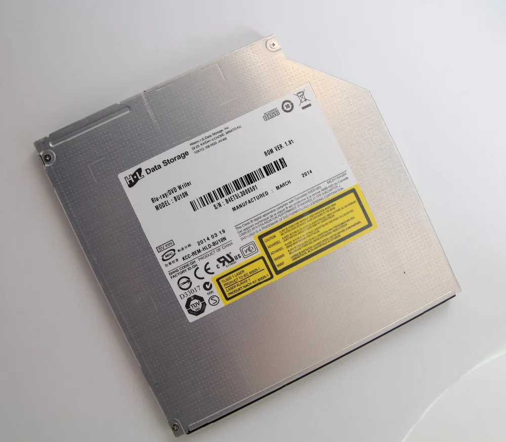 HL BU10N BU20N 9 5 мм SATA 6X 3D Blu Ray горелка двойной слой Bluray Writer сверхтонкий ноутбук