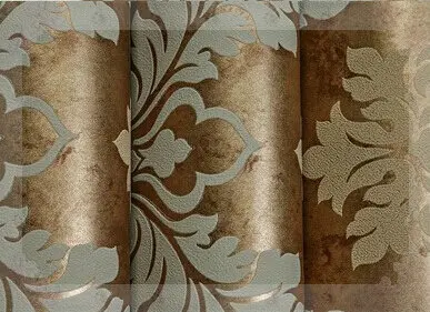 Environmental non-woven wallpaper background TV living room bedroom gold Damascus 3D three-dimensional relief wallpape | Обустройство