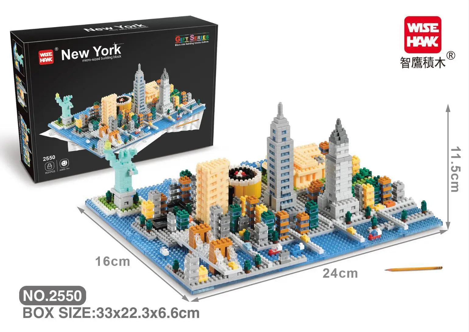 Блоки wise Hawk микро частицы сборки игрушки Нью Йорк улица Лондон строительные