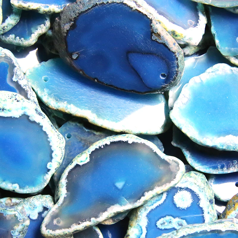 Голубой агат нерегулярный срез фон для стены украшение дома DIY минеральный