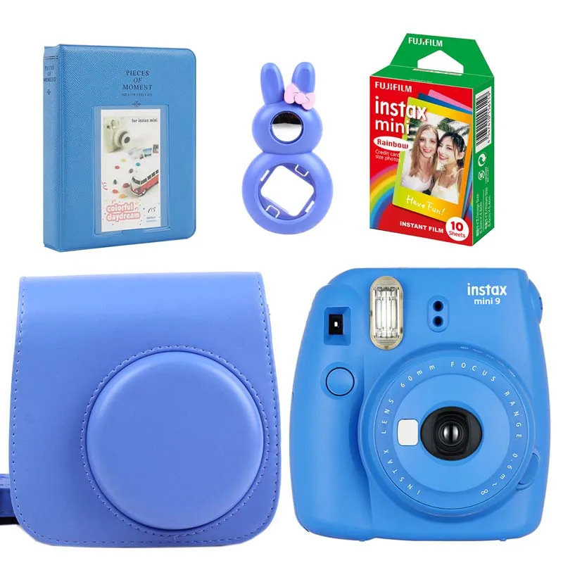 Мгновенная фотокамера Fujifilm Instax Mini 9 5 цветов с радужной пленкой кожаный чехол для