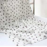 double gauze pineapple printing home furnishing fabric foam maternity dress pajamas pajamas 100x135cm