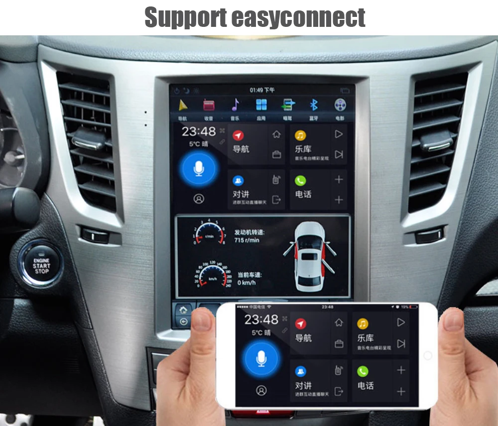 Liislee Android Tesla вертикальный для Subaru Legacy Outback стерео автомобильный экран Carplay gps Navi карта навигационная система Мультимедиа
