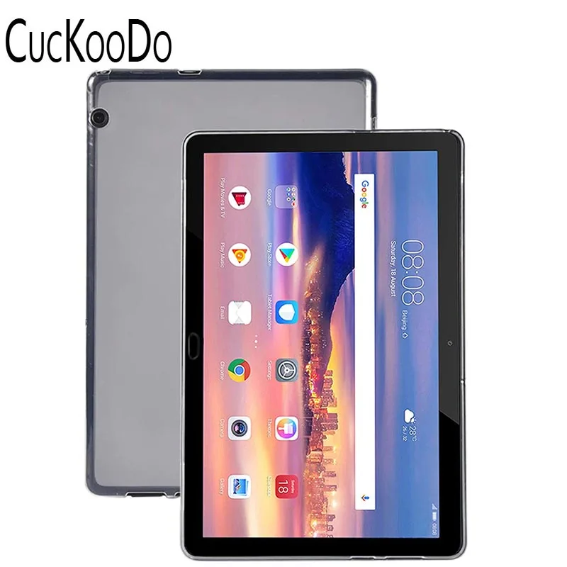 ТПУ силиконовый чехол защитный кристалл для Huawei MediaPad T5 10 1 дюймовый планшет|Чехлы