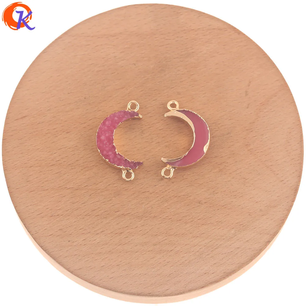

Cordial Design 50Pcs 15*28MM Jewelry Accessories/Hand Made/Resin Connectors/Moon Shape/DIY Earrings Making/Earring Findings