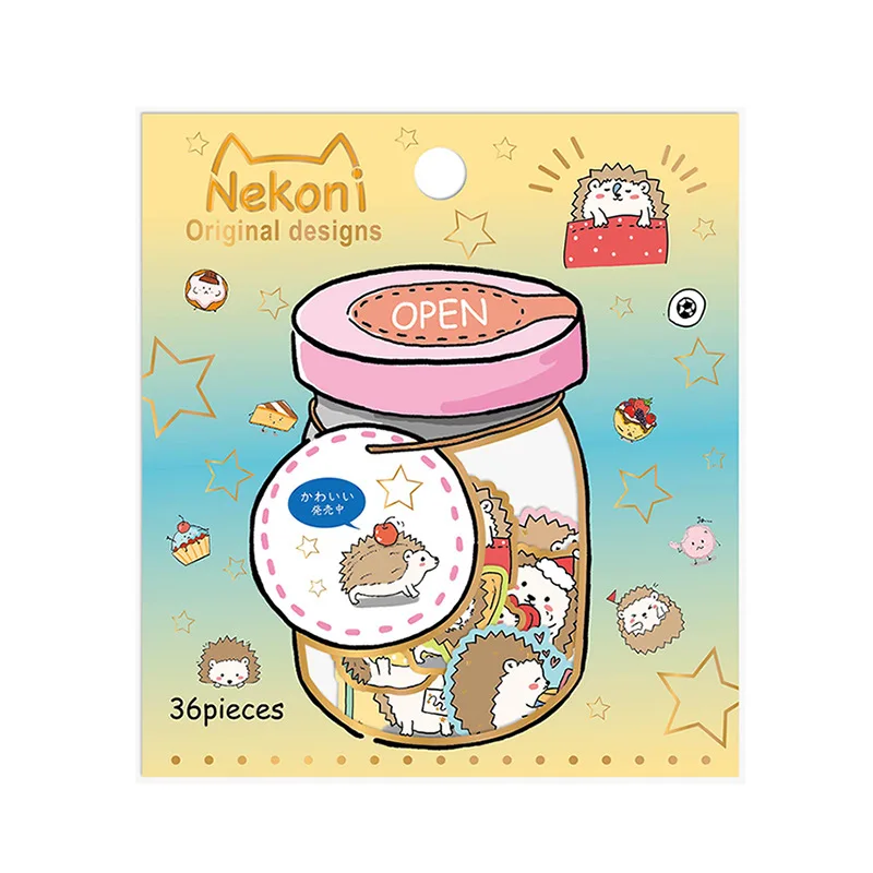 36 шт./1 пакет Kawaii канцелярские наклейки Единорог свинья дневник планировщик