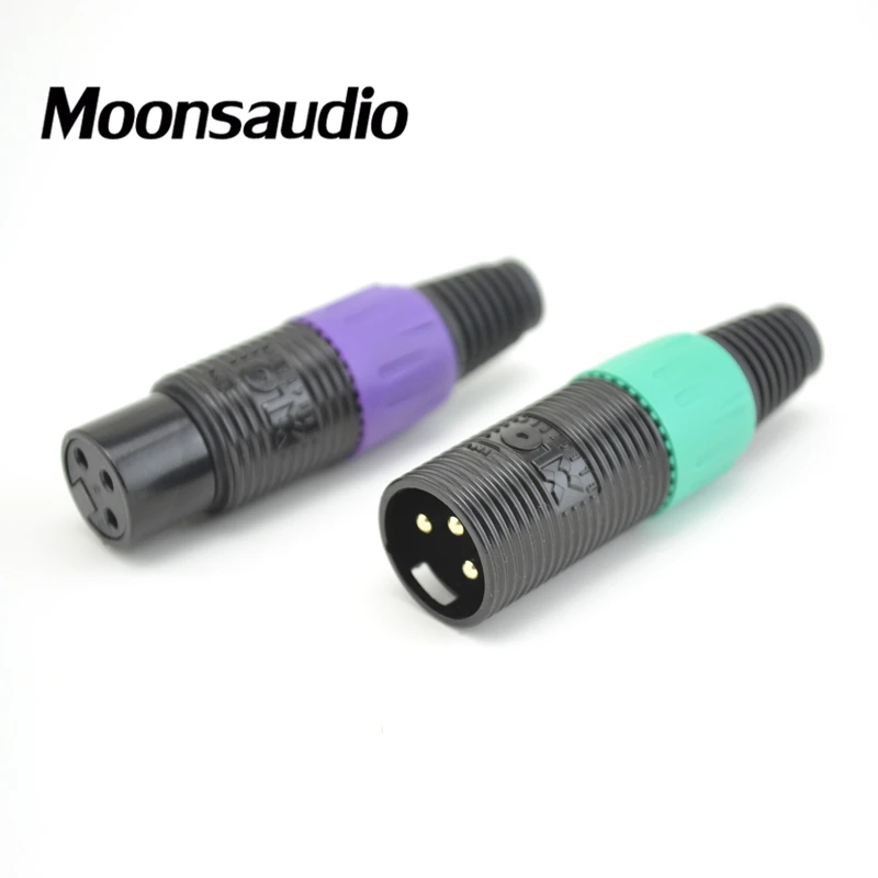 4 шт XLO Ссылка 24K с позолотой XLR plug баланс разъем для аудио соединительный кабель|xlr