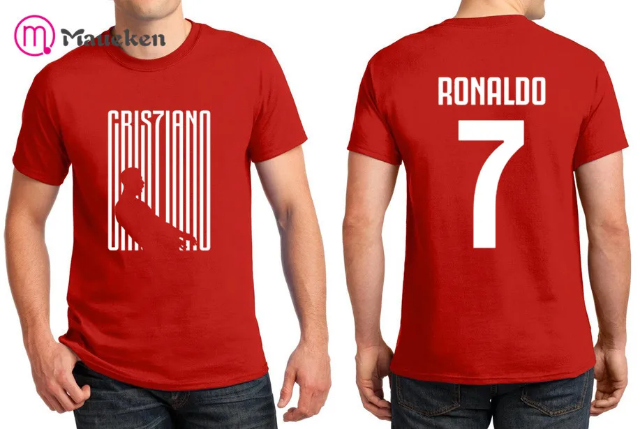 2021 печатных cr7 имя Криштиану Роналду Мужская футболка с коротким рукавом 100%