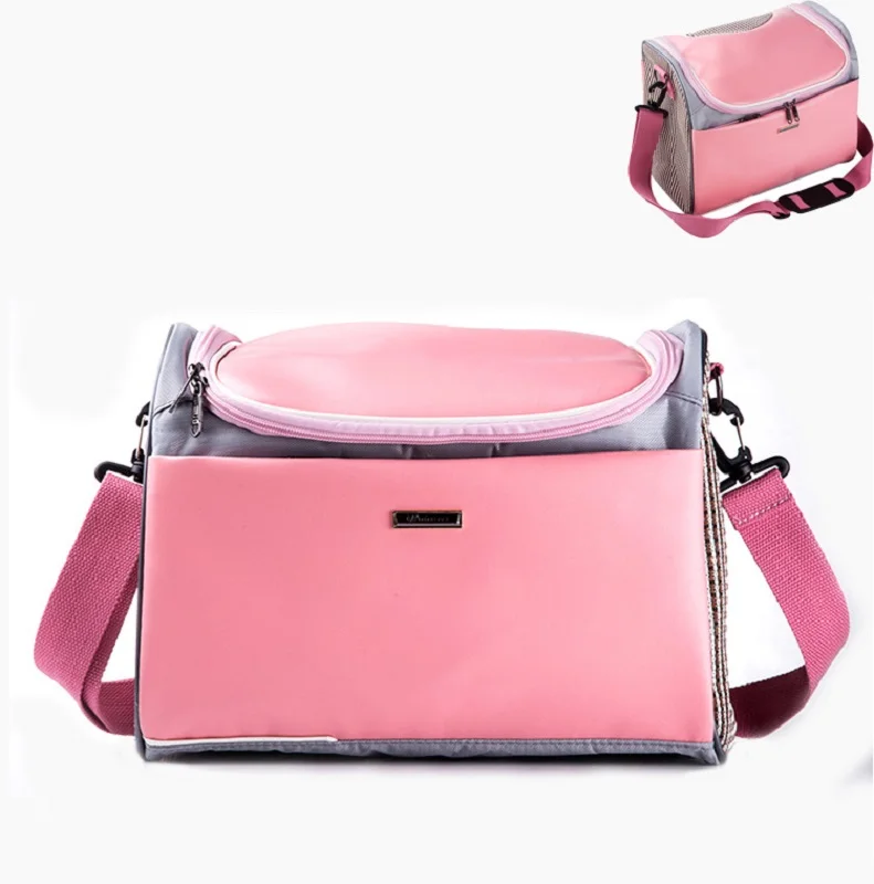 

Newest Fashion Design Pink Puppy Travel Shoulder Bags Comfortable Breathable Dog Cat Outdoor Slings Bag Dog Pet PU Carrier