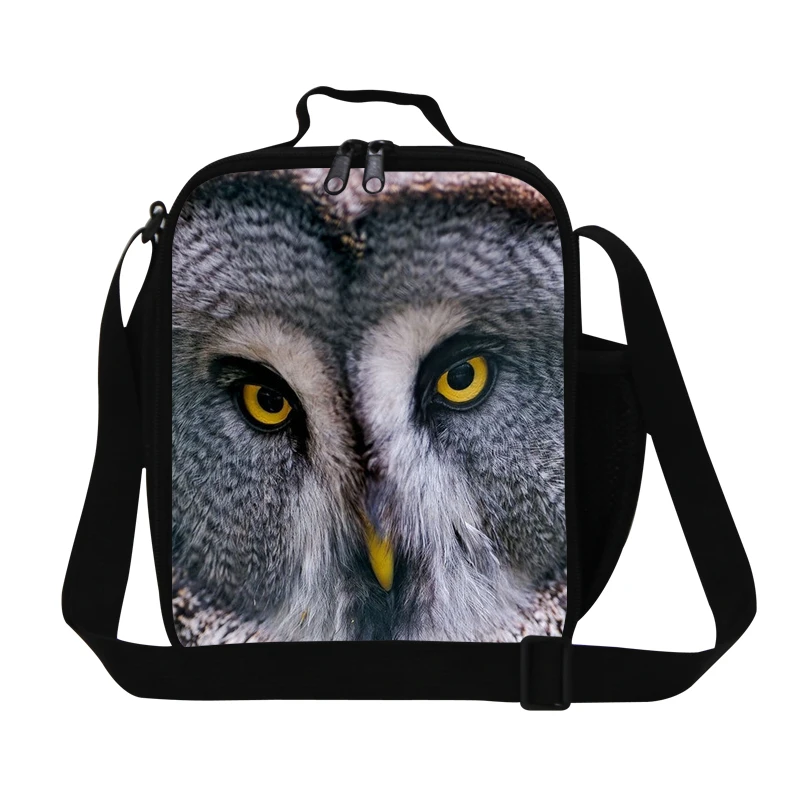 Милые животные Сова 3D печать кулер ланч-мешок для детей изолированный контейнер
