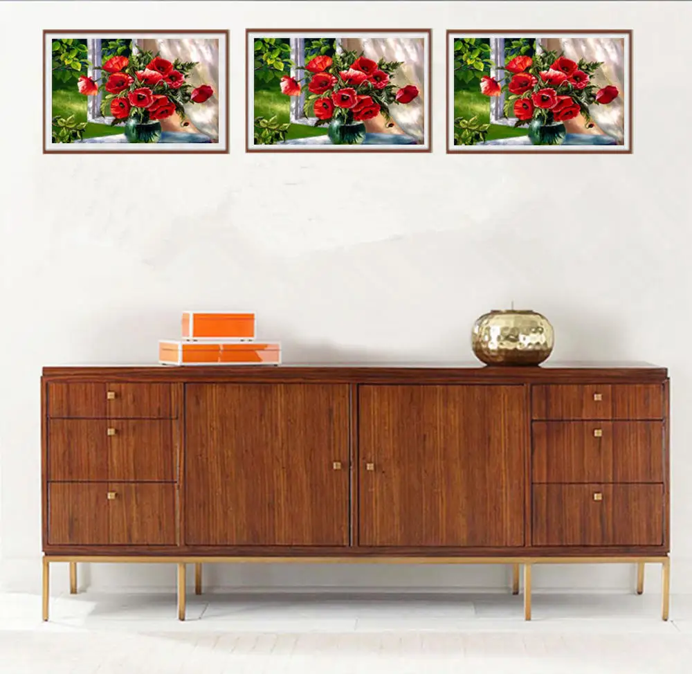 Алмазная 5D картина сделай сам вышивка крестиком с цветком мака алмазная Стразы