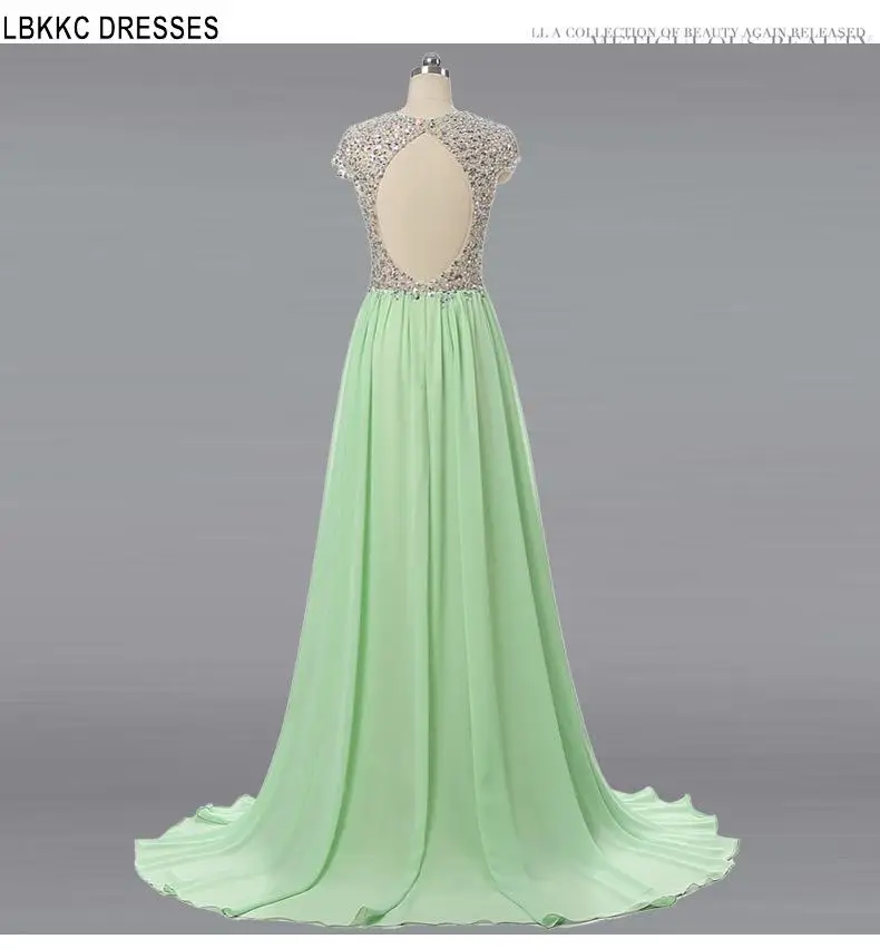 Шифоновые платья для выпускного вечера со стразами длинное платье 8 сортов