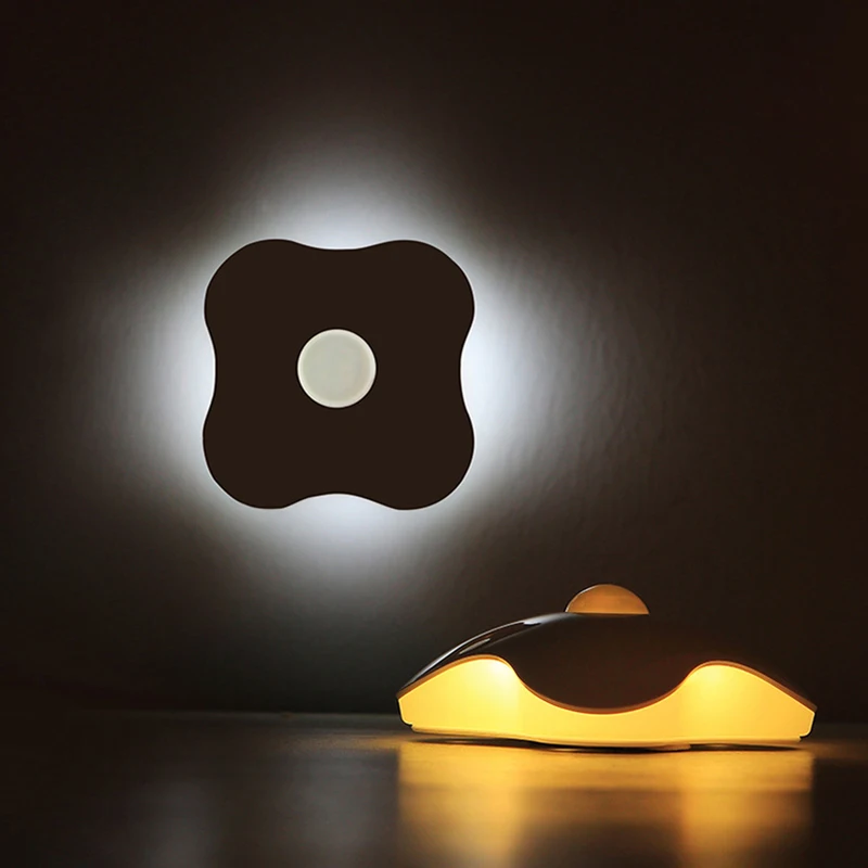 Четыре листа клевера движения PIR Сенсор свет в ночь умного человека Средства