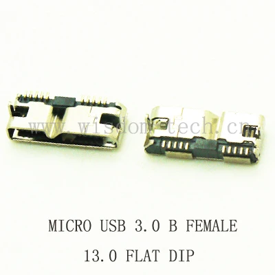 100 шт. 500 Micro USB 3 0 10P гнездовой и Штекерный разъем гнездо для пайки печатных плат