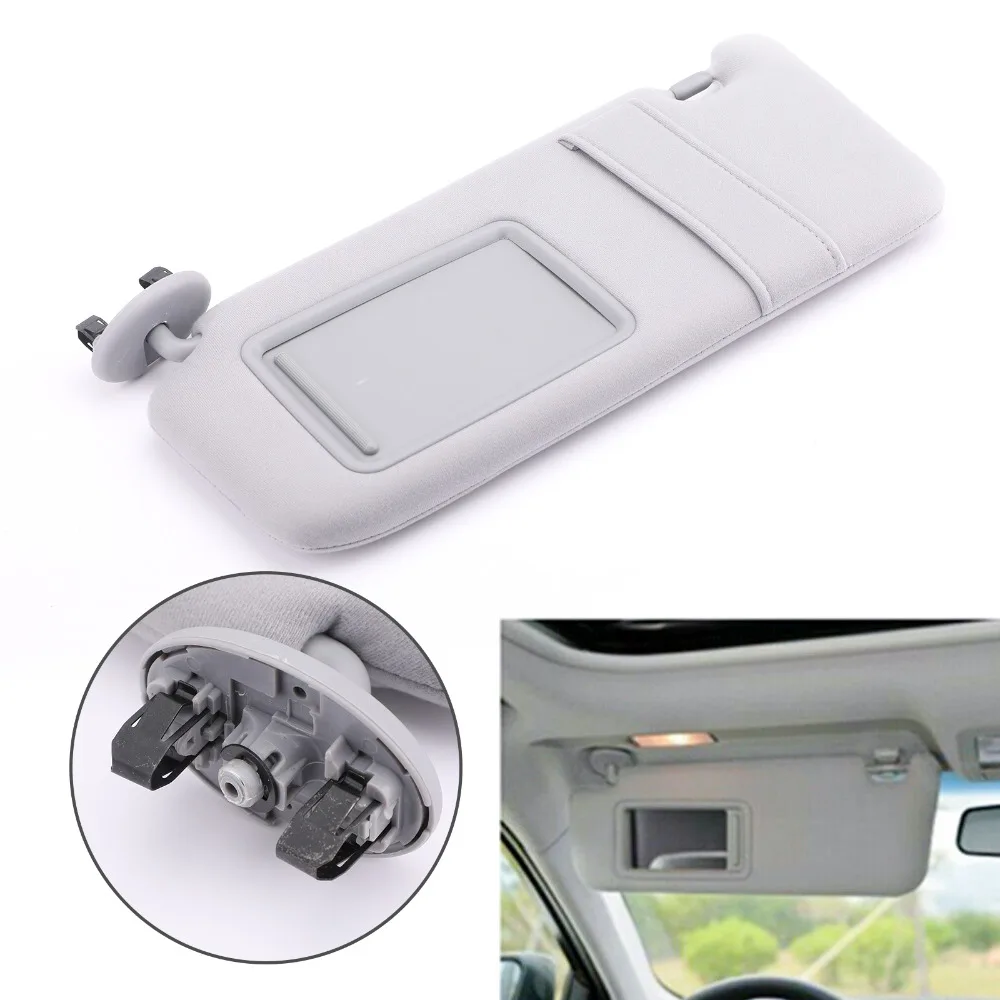 

Areyourshop Car NEW GRAY Sun Visor LEFT Driver For Camry WITHOUT Vanity Light 2007-2011 2008 2009 Car accessories covers