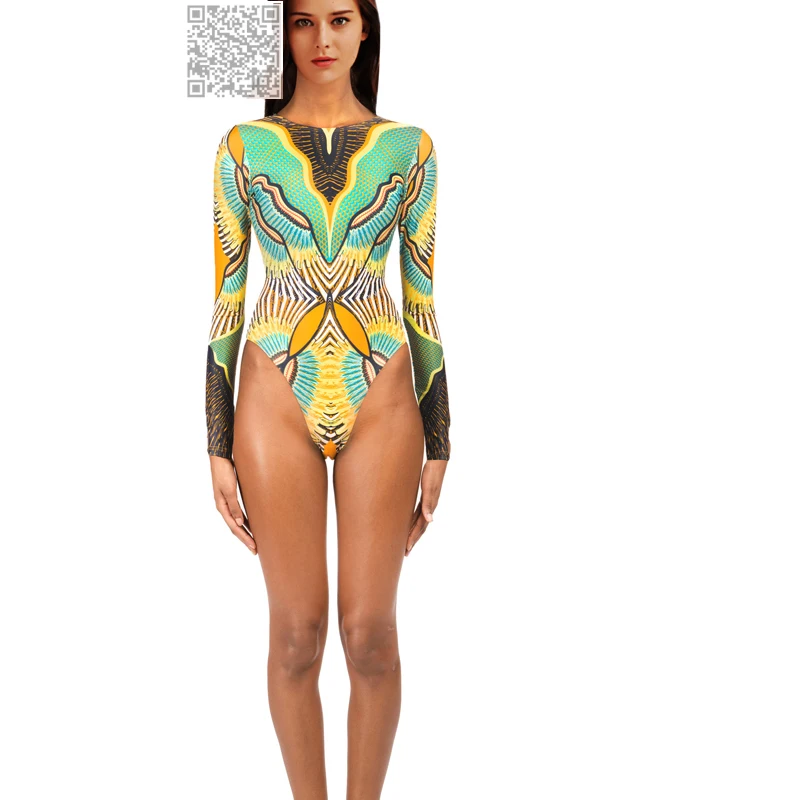 Женская одежда для плавания с длинными рукавами на молнии цельный купальный