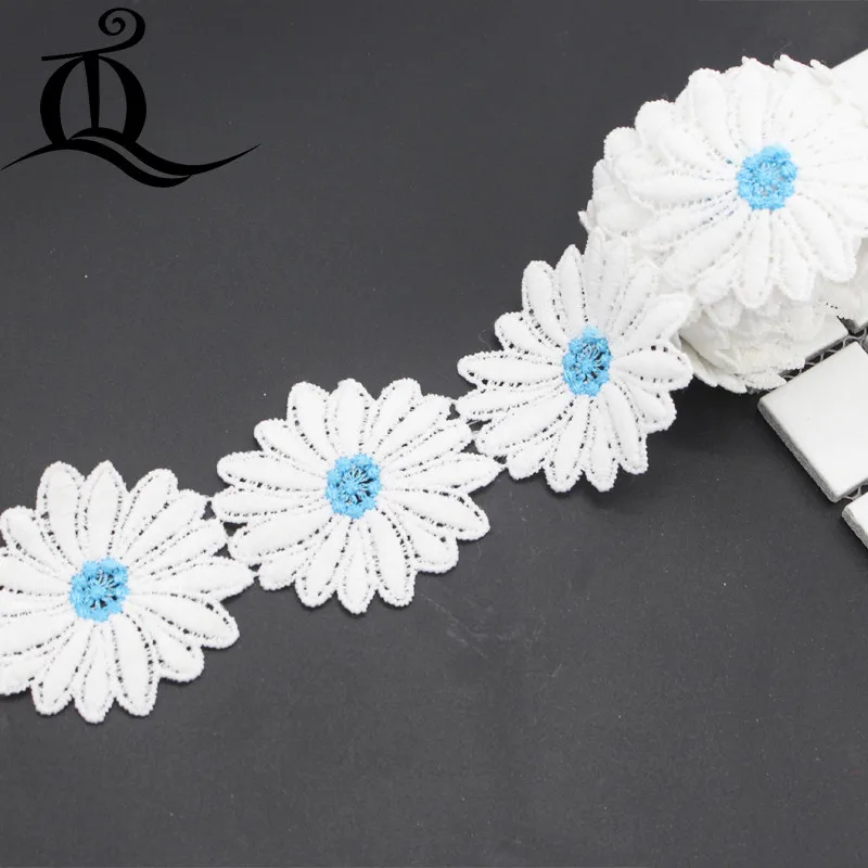 2 двор 53 мм высокого качества украшения растворимые в воде любят цветок кружево