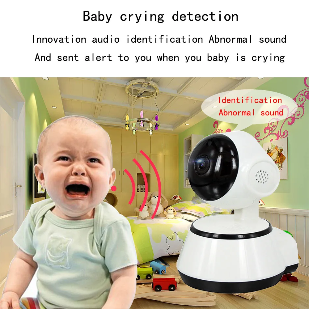 1080P FHD Baby Monitor WiFi Nanny Intercom IR Night vision Two Way Audio Real Time and Playback Wireless Portable Baby Camera