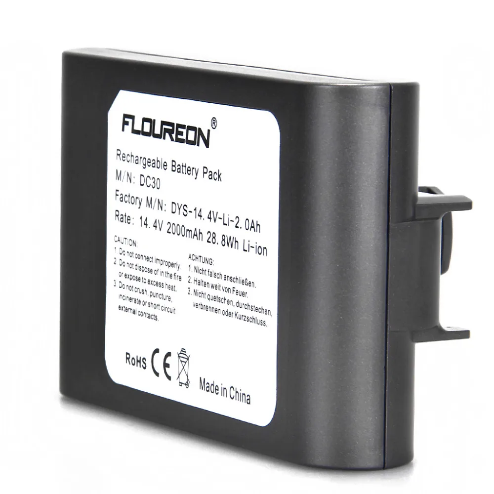 FLOUREON 14 4 V 2000mAh аккумулятор для пылесоса Dyson DC30 917083 02 17183 01 03 17083 4810 литий ионная