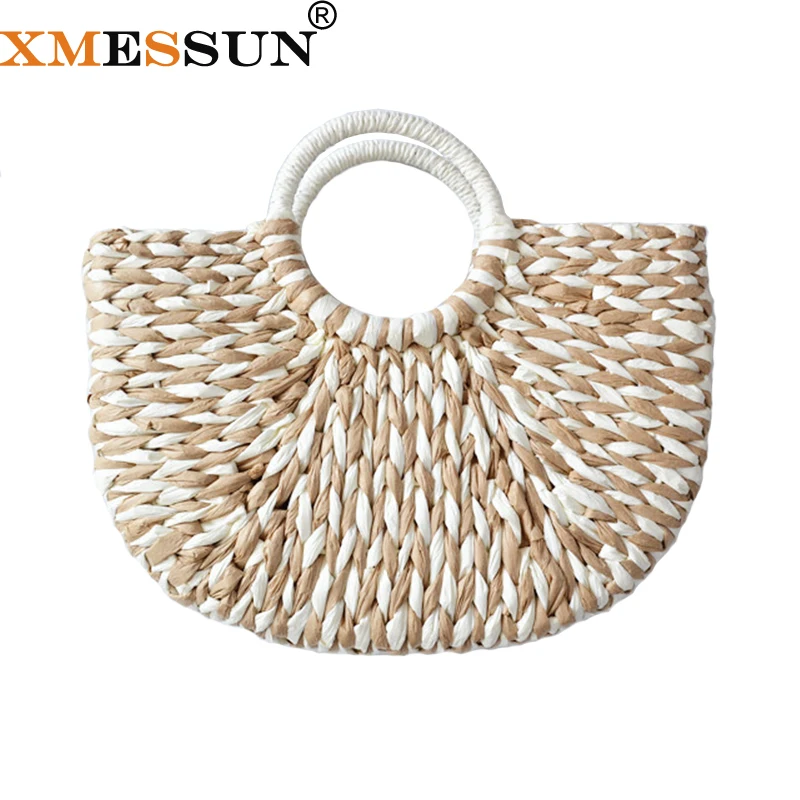 XMESSUN женские туфли-лодочки на высоком каблуке ручной работы пляжная соломенная