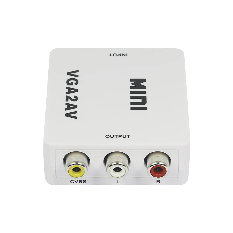 1080P 1 4 высококачественный преобразователь Mini VGA в AV RCA с аудио 3 5 мм CVBS +