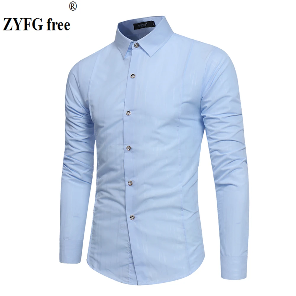Fashion men's shirt creative printing long sleeve turn-down collar shirts blouse business simple style tops men | Мужская одежда