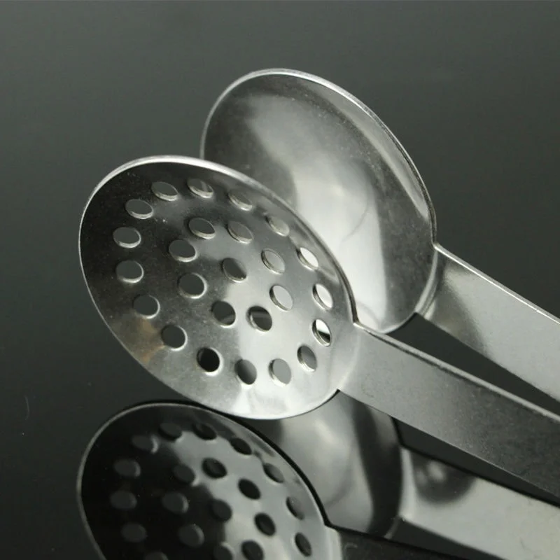 

1PC Stainless Steel Round Teabag Tongs Tea Bag Squeezer Holder Grip Kitchen Tool [3]