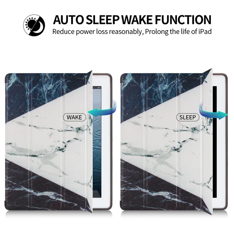 Роскошный чехол для Apple iPad 2/3/4 9 7 &quotКожаный Тройной бумажник Folio Holder Wake Up Чехол 2 3 4
