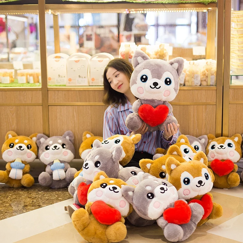 25 см Моделирование хаски собака плюшевая игрушка в подарок для детей мягкие