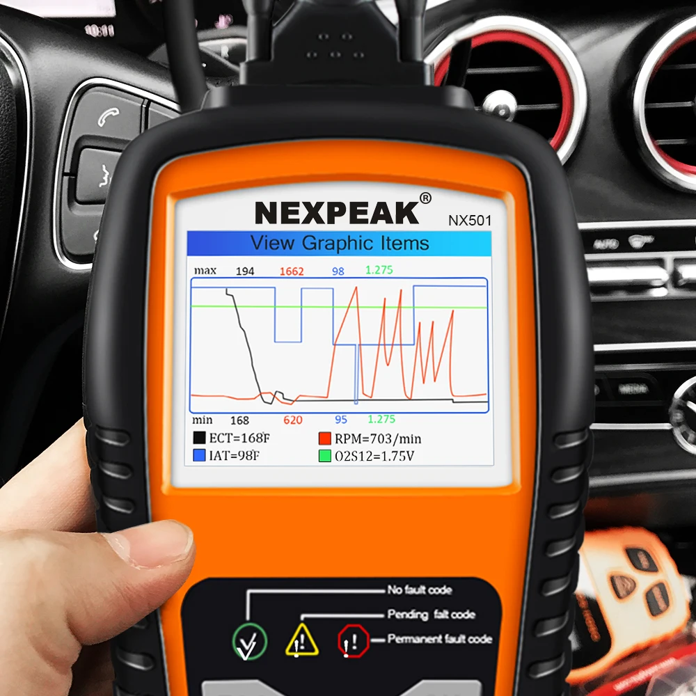Автомобиль инструмент диагностики OBD2 сканер Automotivo NEKPEAK NX501 OBD 2 код читателя в