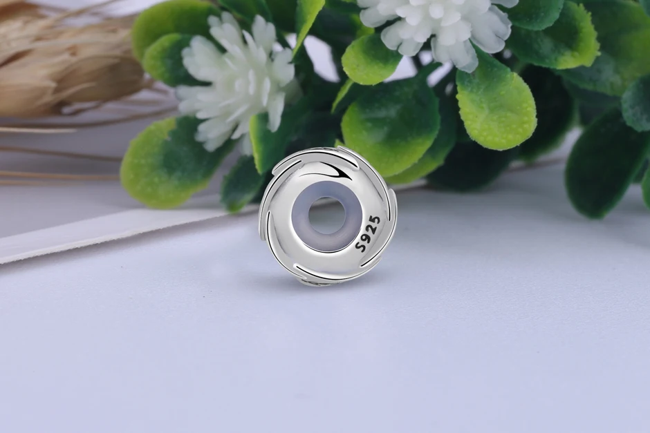 Новые подлинные 925 пробы серебряные гладкие круглые пробки Бусины Подходят к оригиналу Pandora Браслеты с подвесками для изготовления ювелирных изделий