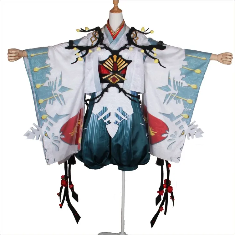 Onmyoji 2018 SSR yuki douji Пробуждение новая кожа кимоно униформа косплей костюм Бесплатная