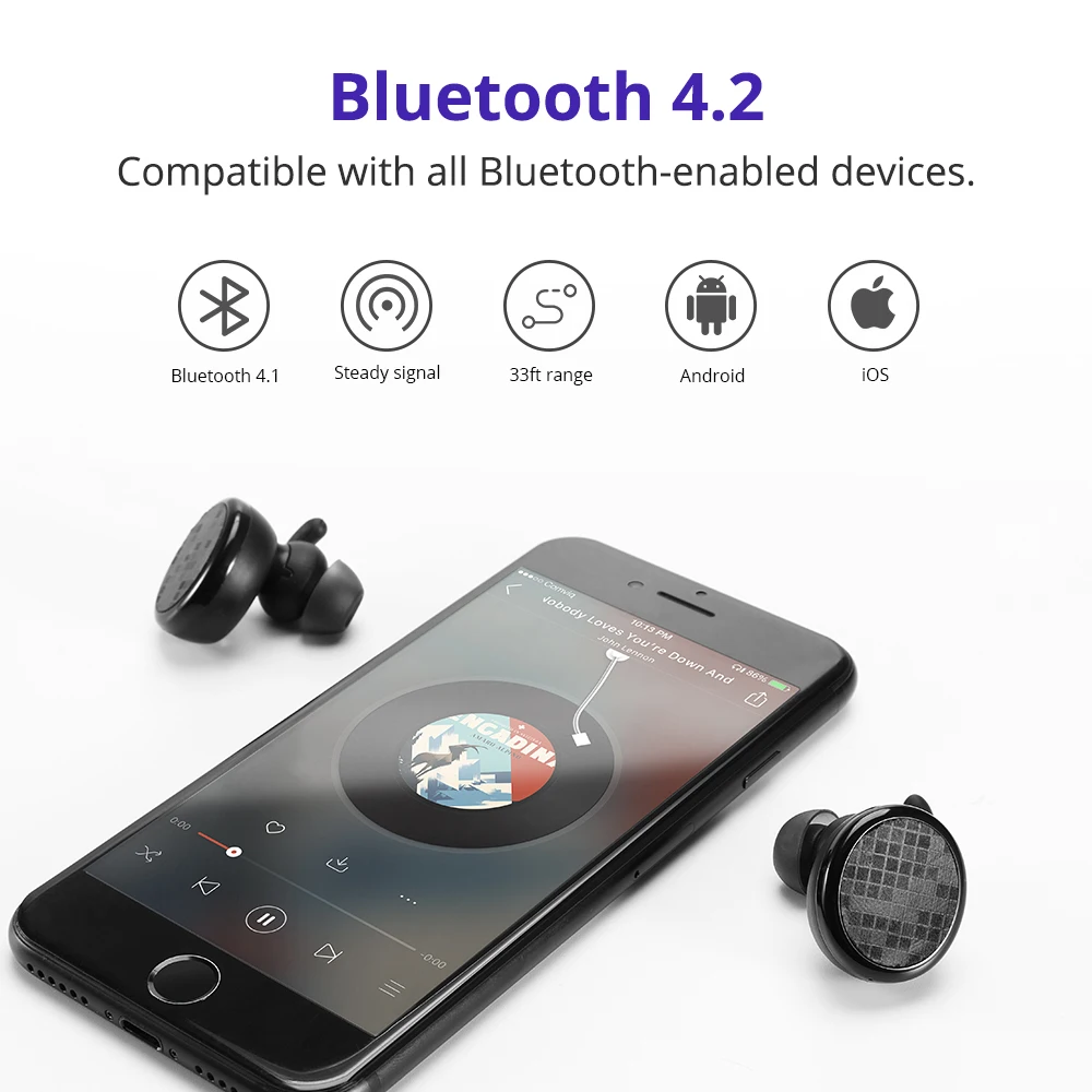 Tronsmart Encore Spunky Buds Bluetooth наушники беспроводные настоящие стерео IPX5 с микрофоном