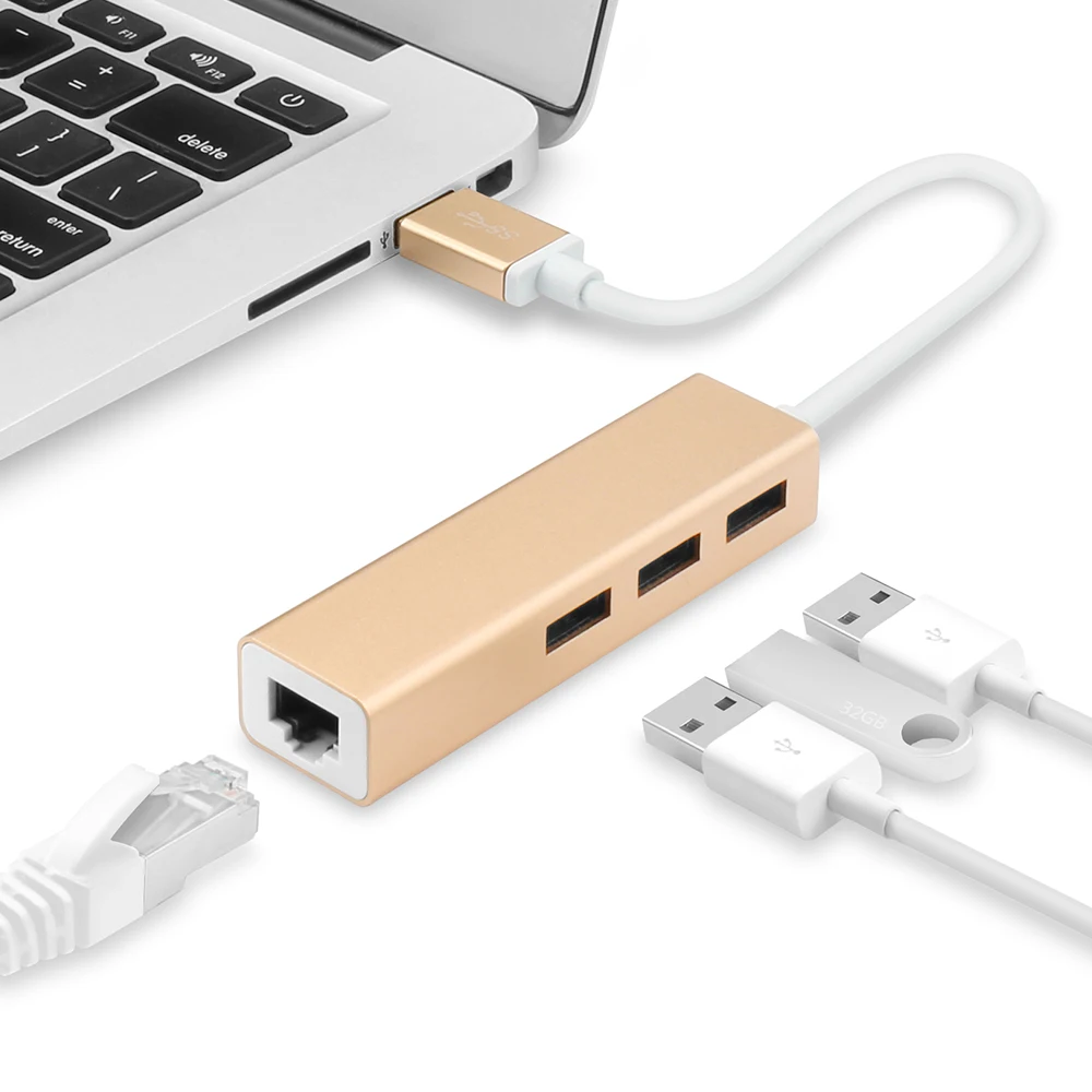 USB хаб с 3 портами 0 Мбит/с 100/1000 Мбит/с|USB-хабы| |