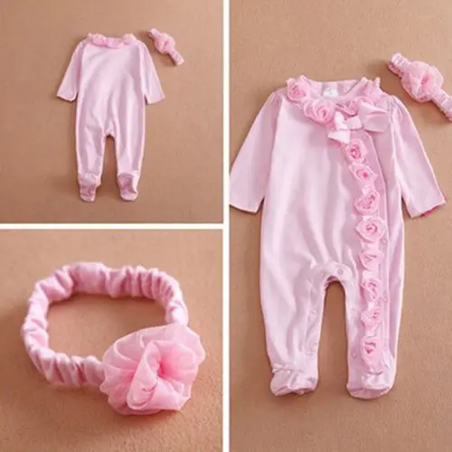 Pudcoco 2018 для новорожденных маленьких девочек малышей кружевные с объемным цветком