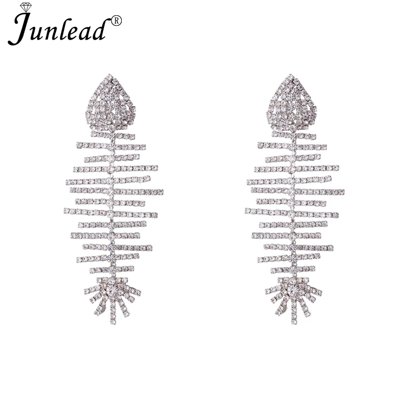 Женские серьги подвески Junlead модные дизайнерские Роскошные хрустальные стразы