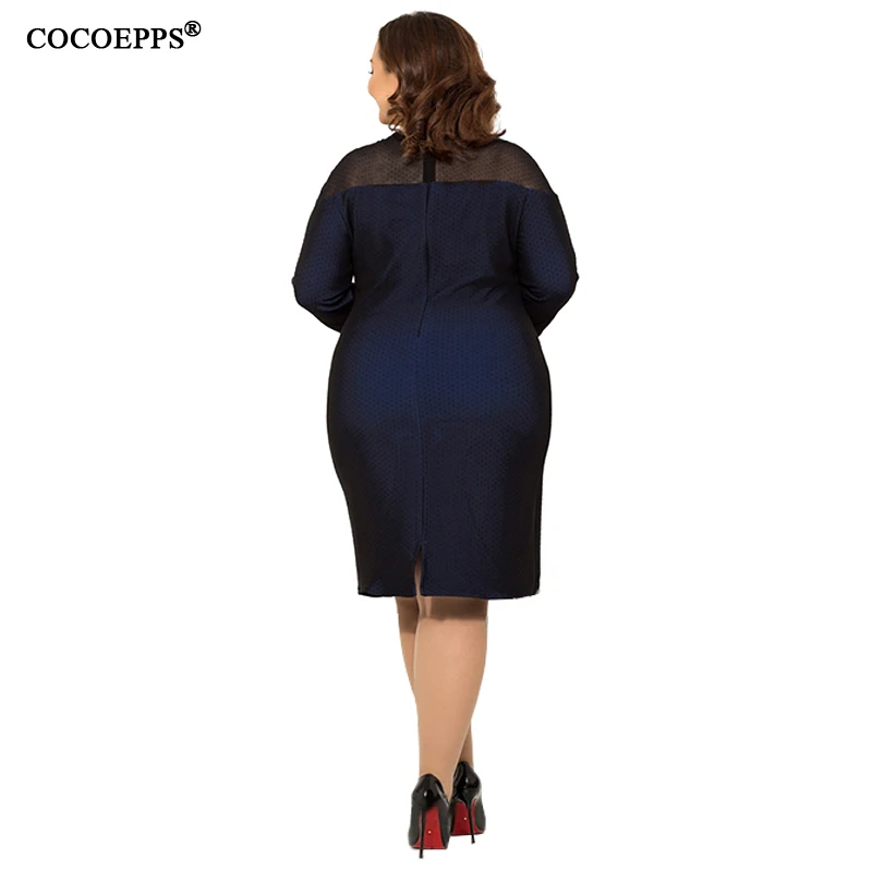 COCOEPPS 5XL 6XL женское Сетчатое платье большого размера плюс сексуальные вечерние винтажные платья элегантные женские бандажные туники большого размера Vestidos